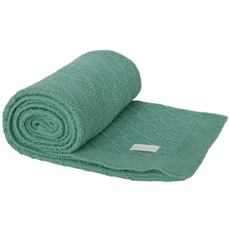 Organik Pamuk El Örgüsü Bebek Battaniyesi Hediyeli Set