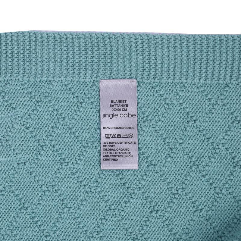 Organik Pamuk El Örgüsü Bebek Battaniyesi Hediyeli Set