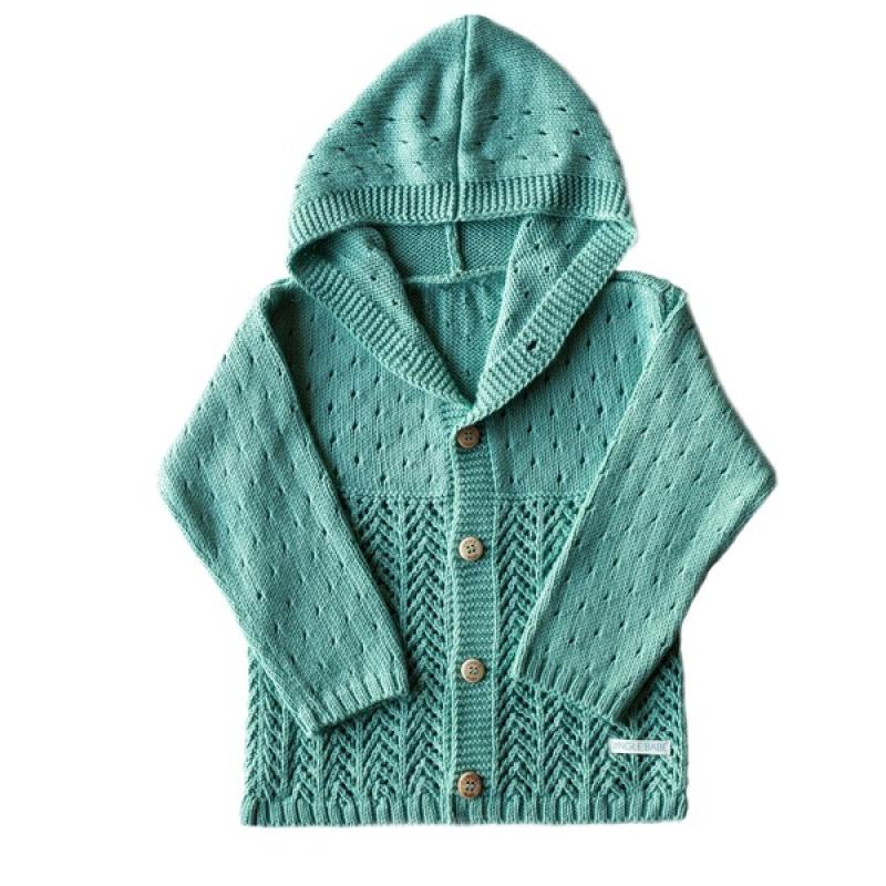 Organik Pamuk El Örgüsü Bebek Hırkası & Çocuk Hırkası Hediyeli Set