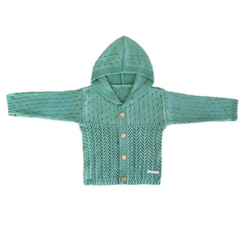 Organik Pamuk El Örgüsü Bebek Hırkası & Çocuk Hırkası Hediyeli Set